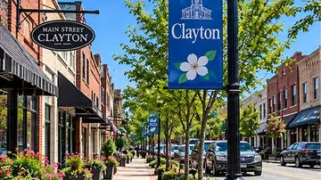 Historic downtown Clayton, North Carolina