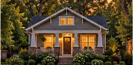 Pre-war bungalow with a deep front porch