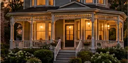 Queen Anne house with a wraparound porch
