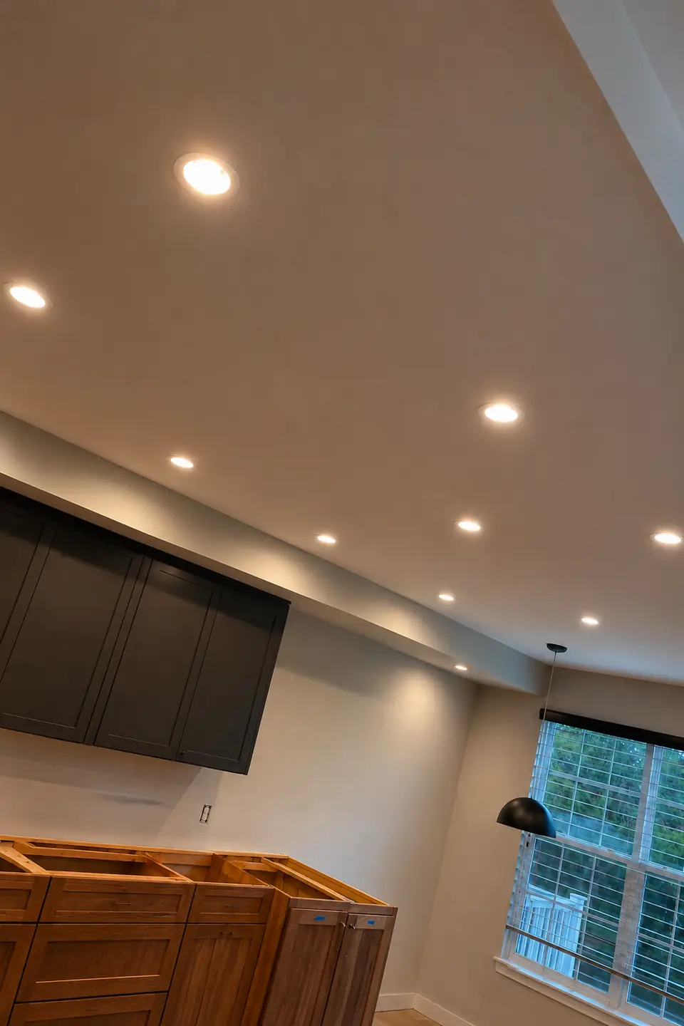 living room with new recessed LED lighting — Recessed Lighting Upgrade — Raleigh, NC