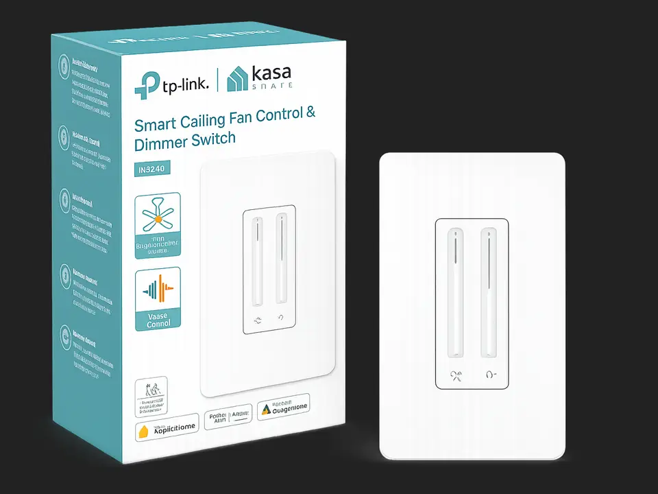Kasa smart ceiling fan control and dimmer switch