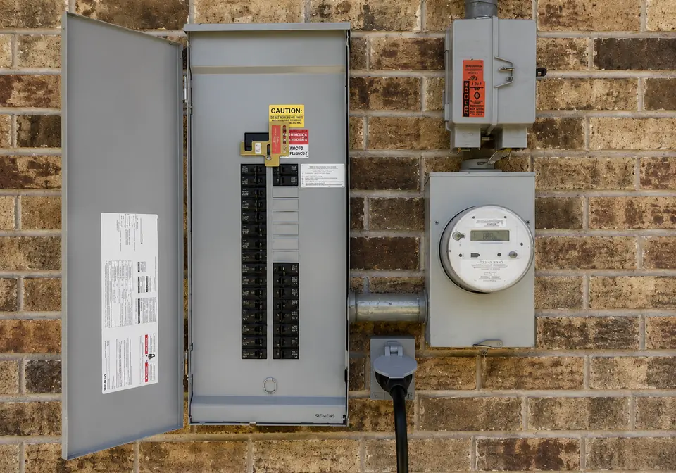 Portable generator inlet box and electrical panel interlock installation