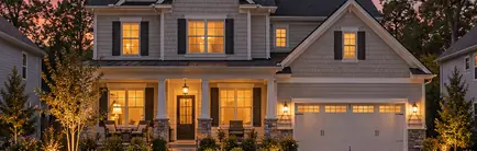 Newly built two-story home on a new subdivision street