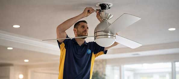 Electric All Pro Installing Ceiling Fan Safely With Proper Support And Balanced Operation
